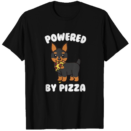 Powered By Pizza Miniature Pinscher Dog T-Shirts