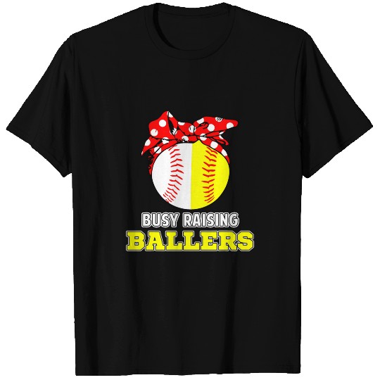 Discover Baseball Softball Gamer Mom Bandana Ball Busy Raising Baller T-Shirts