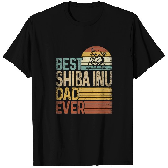 Discover Dog Shiba Inu bests Shiba Inu Dad Ever Retro vintages Fathers Day T-Shirts