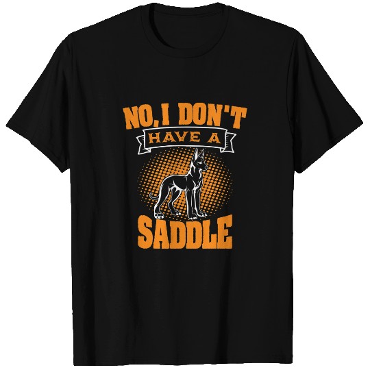 Dog Great Dane Gentle Dog Saddle Veterinarian German Mastiff T-Shirt T-Shirts