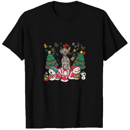 Weimaraner Funny Christmas Dog T-Shirts