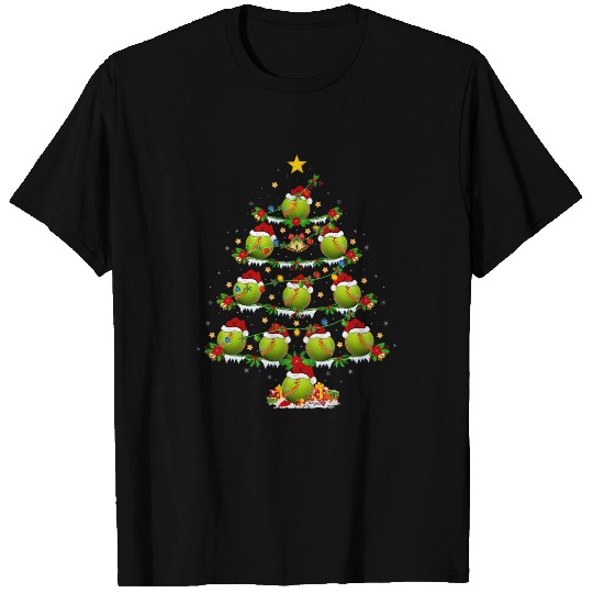 Discover Softball Sports Lover xmass Lighting Softball Christmas Tree T-Shirts