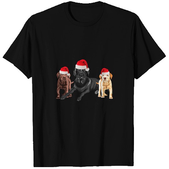 Labrador Lab Dog Labrador Christmas Santa Black Lab Chocolate Labrador T-Shirts