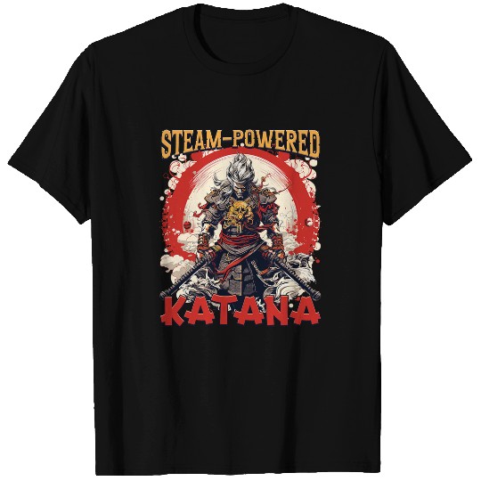 SteamPowered Katana Steampunk Fantasy Lovers Art Samurai T-Shirts