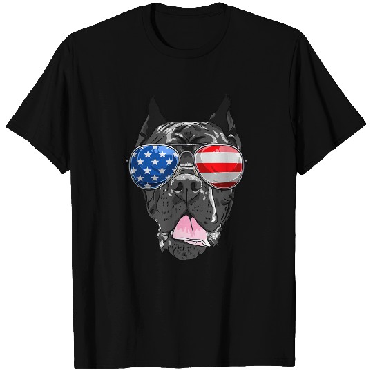 Italian Mastiff Cane Corso Dog American USA Glasses T-Shirts