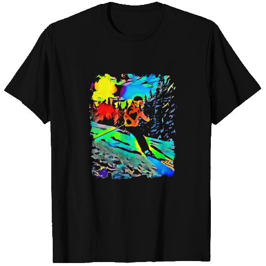 Skiing Pop Art T-Shirts
