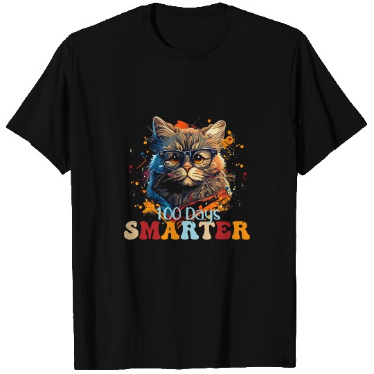 Discover 100 Days Smarter Cat 100 Days Of School Girls Student 1 T-Shirts
