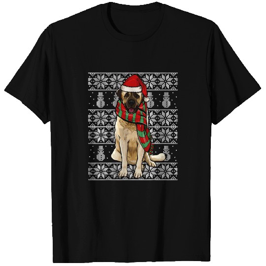 Discover Santa Hat xmass Anatolian Shepherd Dog Ugly Christmas T-Shirts