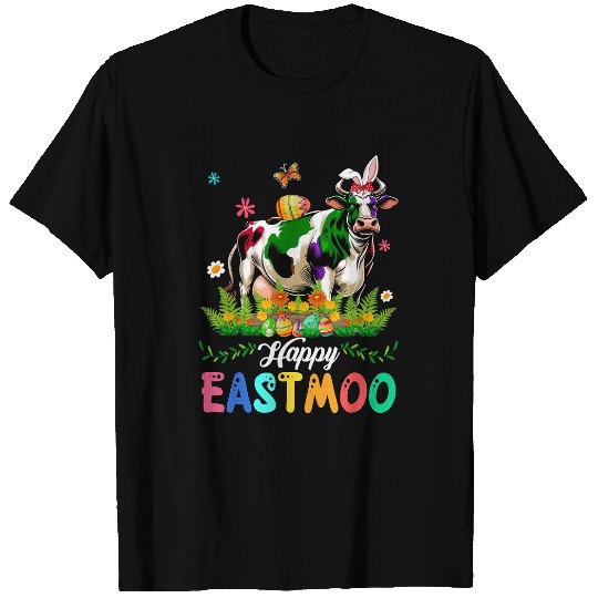 Discover Happy Easter Moo Cow Sound Costume Bunny Farmer Lover Kids T-Shirts