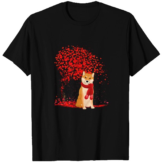 Dog Shiba Inu Cute Valentines Day Dog Dad Dog Mom T-Shirts