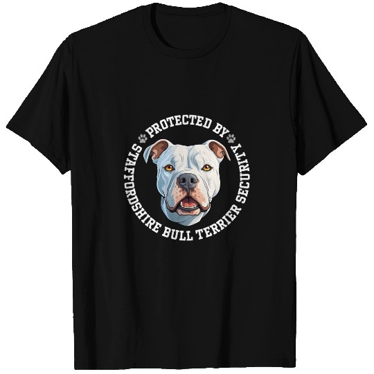 Protected by Staffordshire Bull Terrier Security T-Shirts