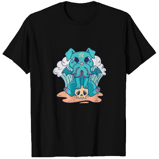 Kawaii Kraken Satanic Pastel Goth Emo Egirl Goth Aesthetic T-Shirts