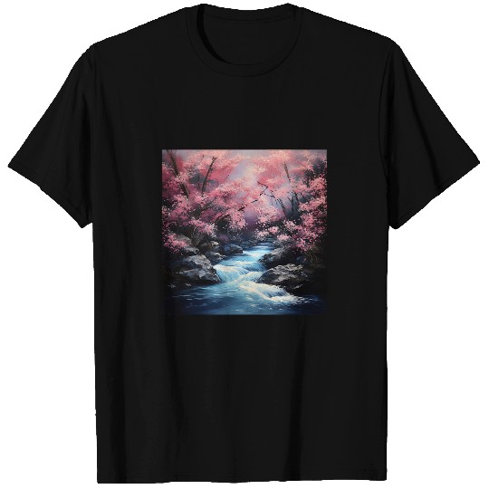 Nihons Stream Ballet Sakuras Elegance in Motion T-Shirts