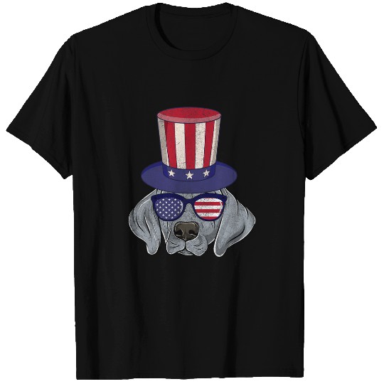 Weimaraner Patriotic Dog Mom Dad  s 4th Of July USA T-Shirts