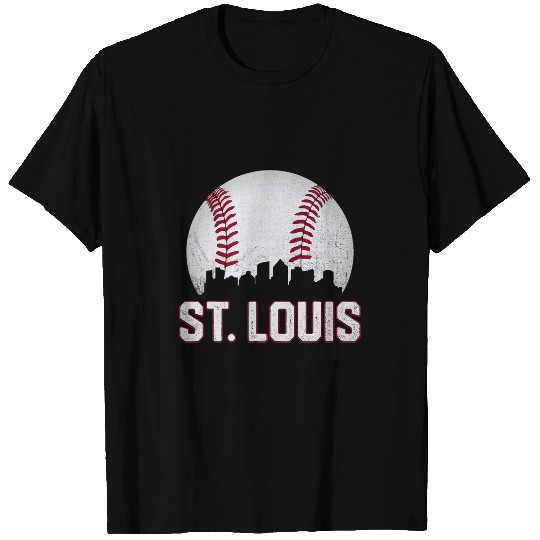 St Louis Skyline Throwback Retro vintages Baseball Sports Fan T-Shirts
