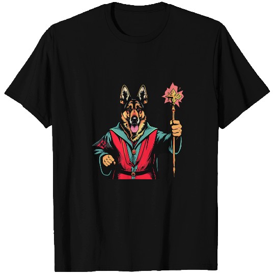 German Shepherd Wizard Funny Dog Magic T-Shirts