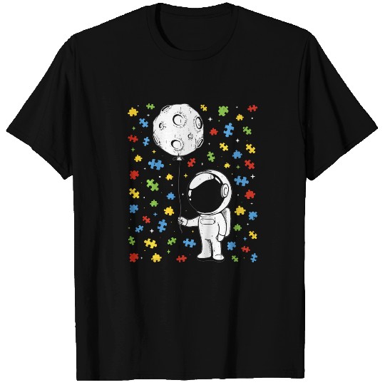 Kids Astronaut Balloon Tee Autism Awareness Space Kids Boy Gifts T-Shirts