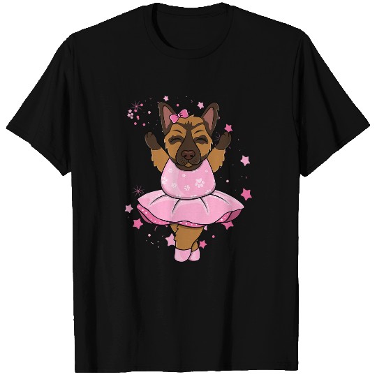 Sweet pink Ballerina German Shepherd Dog Ballett in Tutu T-Shirts
