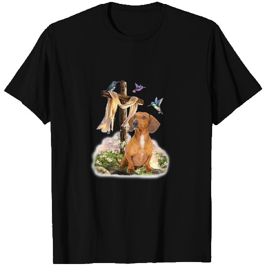 Dog Goldendoodle Hummingbird - RED Goldendoodle T-Shirt T-Shirts