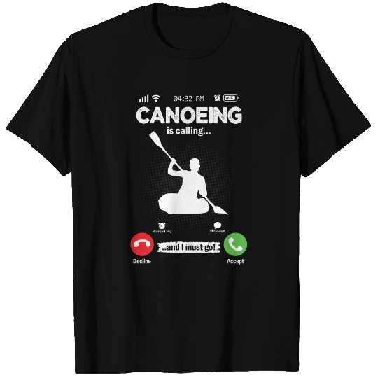 The Canoe Driving Is Calling Retro Kayak Men Canoe T-Shirts