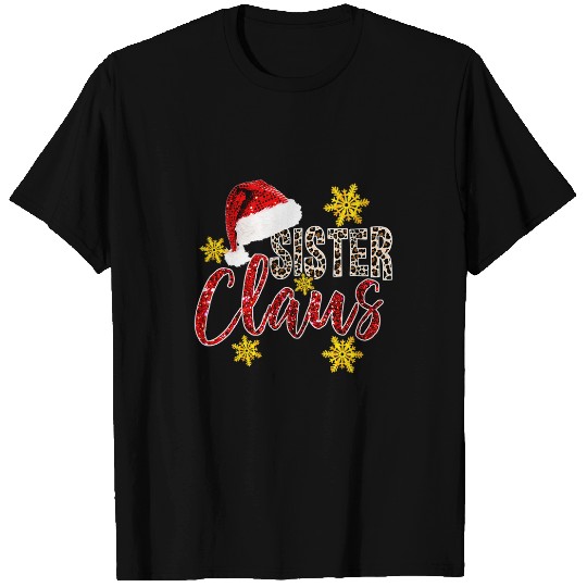 Sister Claus Boy Girl Christmas Leopard Cheetah T-Shirts