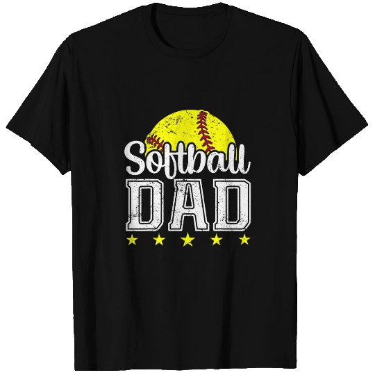 vintages Softball Dad Funny Fathers Day T-Shirts