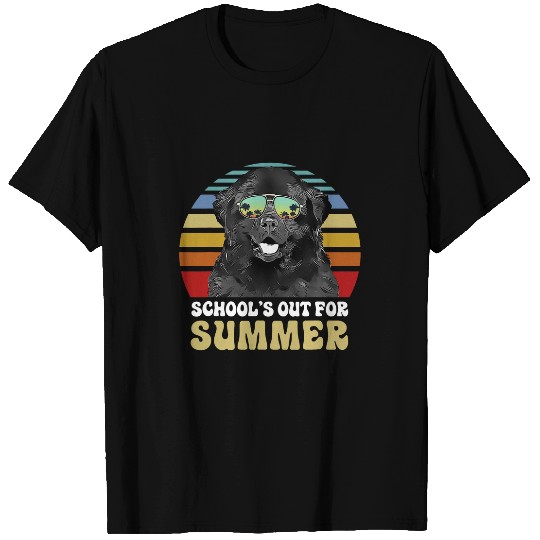 Schools Out for Summer Newfoundland Dog Teacher T-Shirts