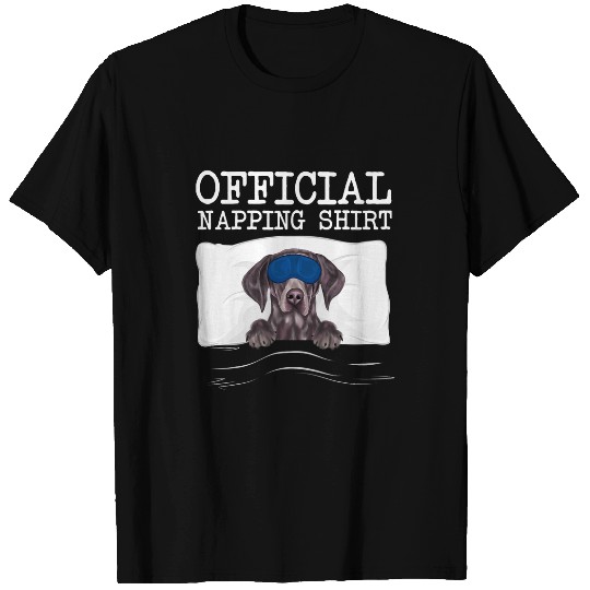 Sleeping German Shorthaired Pointer Sleep Official Napping T-Shirts