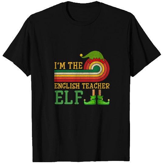 Im The English Teacher Elf Matching Group xmass Party Pajama T-Shirts