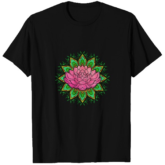 Spiritual Yoga Meditation Buddhist Prana Art Lotus Mandala T-Shirts
