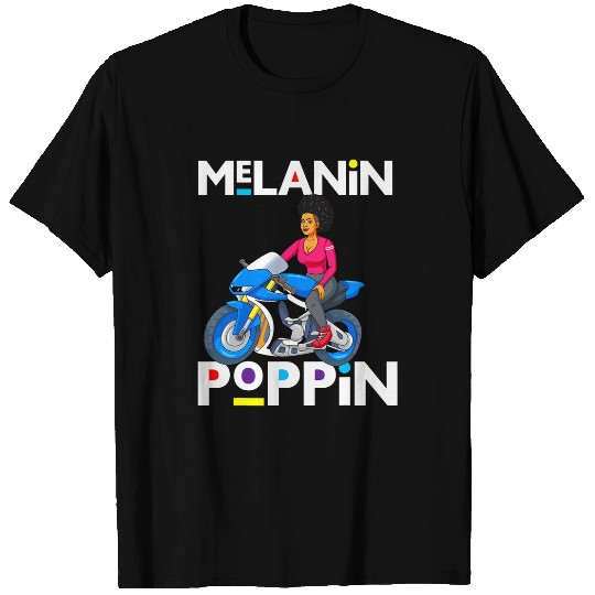 Motorcycle Melanin Bike Women Black Rider Woman Sista Girls 215 T-Shirts