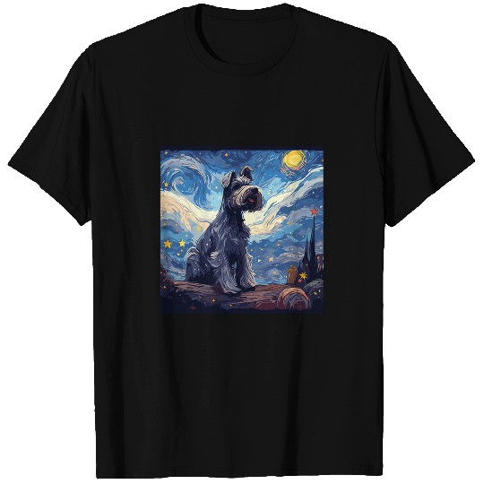 Schnauzer Starry Night For Dog Mom Dog Dad 1 T-Shirts
