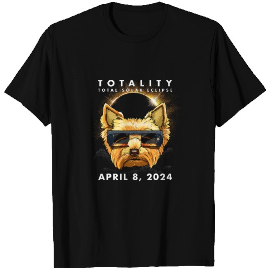 Solar Eclipse 2024 Yorkshire Terrier Dog T-Shirts