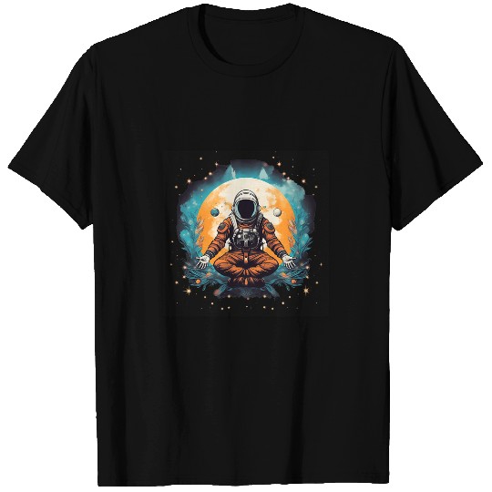 Meditation Yoga Zen Meditated Astronaut Geometric Graphic 16 T-Shirts