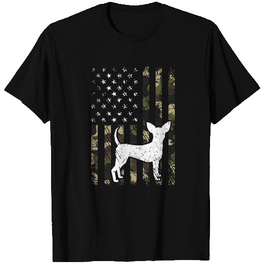 Toy fox terrier Dog Dad Mom Camouflage USA Flag T-Shirts