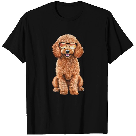 Poodle Dog Sunglasses For Men Women Kids Watercolor Poodle T-Shirts