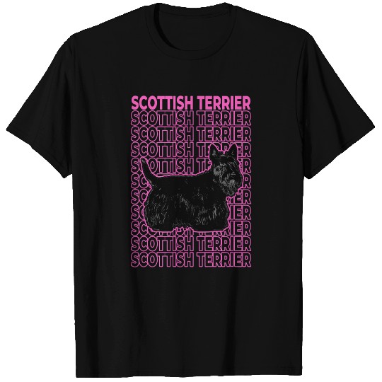 Dog Scottish Terrier Pastel Aesthetic T-Shirts