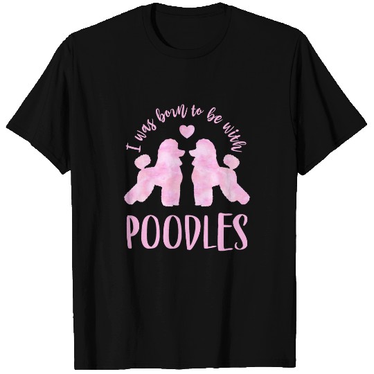 Poodle Lovers 2 Pink Poodles T-Shirts
