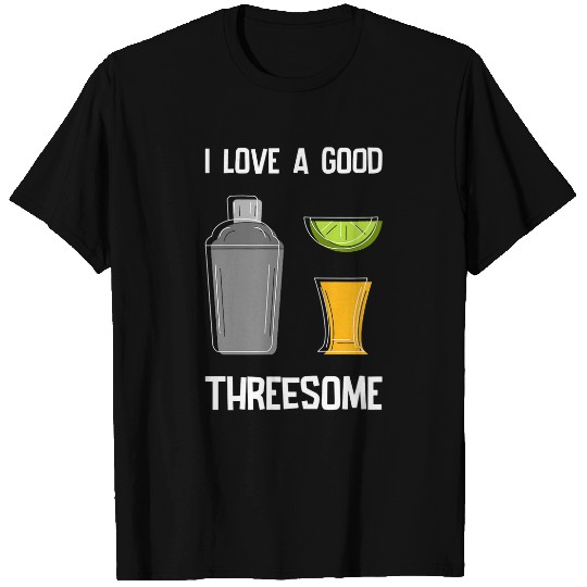 Threesome Bartender Tequila Drinking T-Shirts