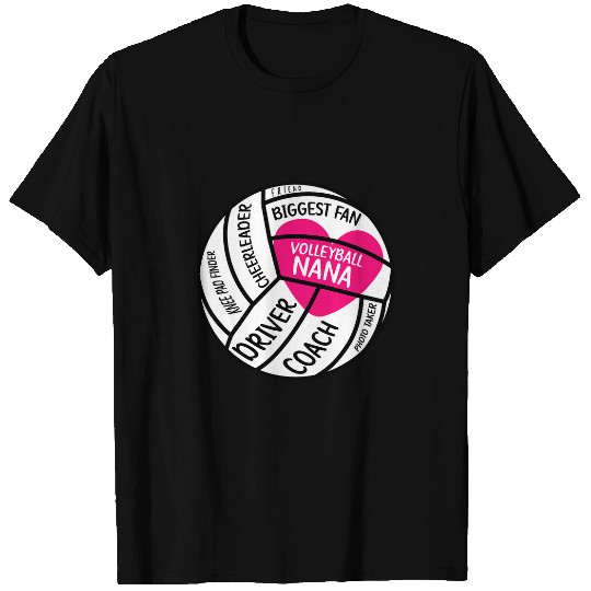 Volleyball Nana Proud Grandma Nana Of A Volleyball Player T-Shirts