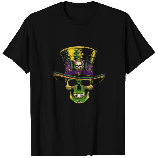 Mardi Gras Skull Top Hat New Orleans Witch Doctor Voodoo 24 T-Shirts