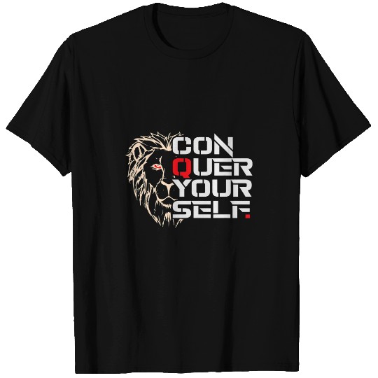 Running Team CONQUER YOURSELF Runner Motivator Run Squad T-Shirts