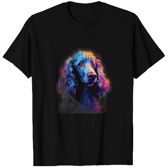 Poodle Dog Abstract Impression Colorful Graphic Art T-Shirts