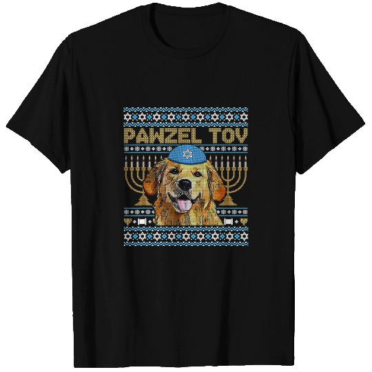 Labrador Lab Dog Pawzel Tov Jewish Labrador Dog Funny Hanukkah T-Shirts
