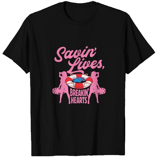 Savin Lives Breakin Hearts Womens Lifeguard Baewatch T-Shirts