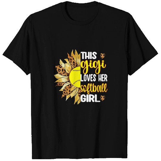 This Gigi Loves Her Softball Girl Softball Grandma Gigi T-Shirts