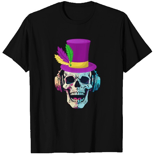 Mardi Gras Skull Top Hat New Orleans Witch Doctor Voodo T-Shirts