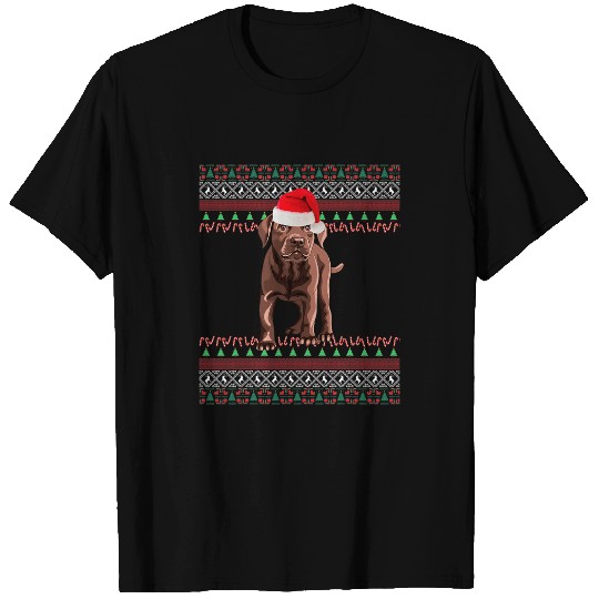 Labrador Lab Dog Chocolate Labrador Christmas Holiday Choc Lab T-Shirts