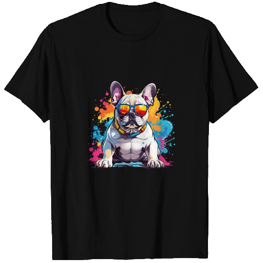 Happy Holi Hindu Indian Spring Color Festival French Bulldog T-Shirts