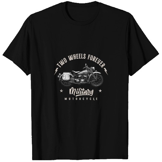 Two Wheels Forever Military Motorcycle T-Shirts